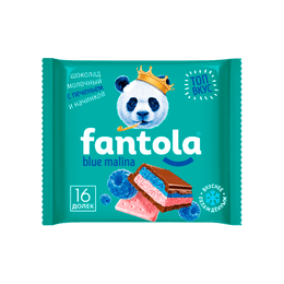 Шоколад с печеньем "FANTOLA" Blue Malina 66 г