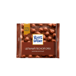 Ritter Sport Молочный шоколад с цельным лесным орехом 100 г