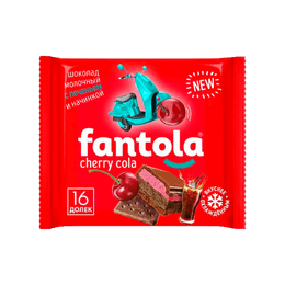 Шоколад с печеньем "Fantola" Cherry Cola 66 г